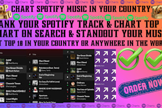 chart your  spotify music and organic spotify growth to top 10 spotify chart
