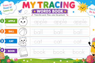 design engaging editable worksheets activity books and workbook for kindergarten