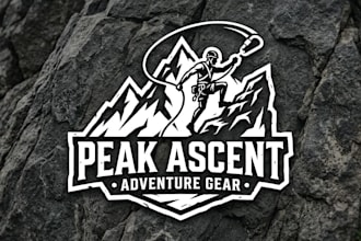 design a bold and adventurous climbing logo for your brand