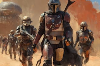 create a stunning digital artwork for your sci fi character