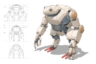 design spectacular robots, cyborgs and mechs