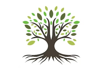 make a custom beautiful pine tree logo design