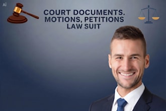 draft court pleadings, motion, lawsuit, complaint, petition, appeal, answer, nda