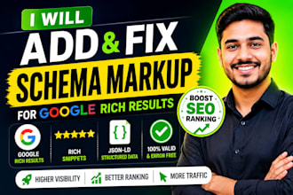 add schema markup for google rich results and rich snippets