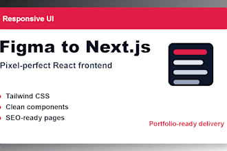 convert figma to nextjs or react with tailwind CSS