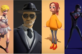 do a 3d character model