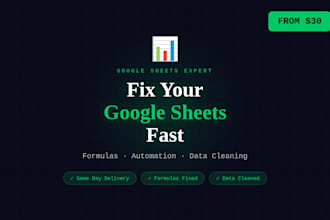 fix google sheets formulas, clean data and automate your spreadsheet