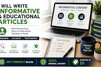 write informative and educational blog articles