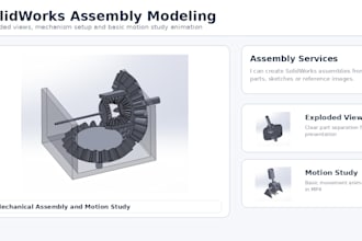 create a solidworks assembly and motion study animation