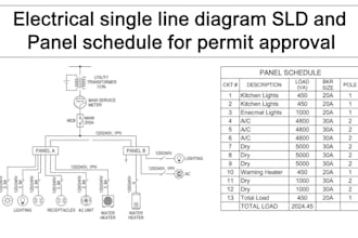 create an electrical single line diagram sld and panel schedule