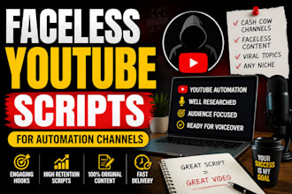 write scripts for your faceless youtube channel