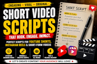 write viral short video scripts for youtube and instagram