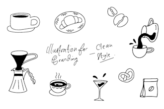 draw clean or rough vector line art illustration