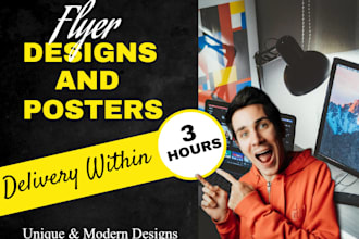 design a creative flyer or poster fast
