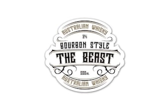 design glamorous pre mix liquor brand logo the beast