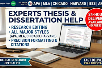 edit and proofread thesis, dissertation, and research proposal