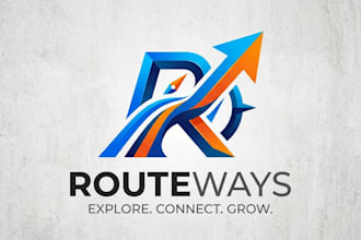 design a modern and dynamic route logo for your brand