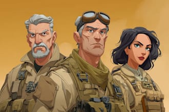 draw military themed or character illustrations