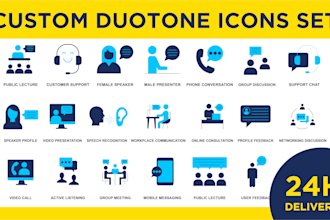 design custom flat icons design for your business