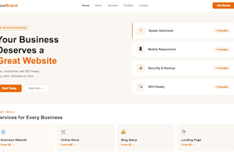 create a professional wordpress website for any business or niche