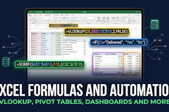 excel formulas vlookup pivot tables and spreadsheet automation