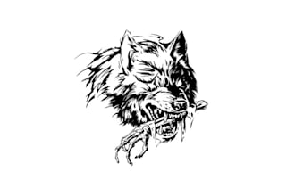 design unique wolf fighter logo