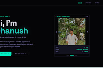 build custom python analytics dashboards and portfolio websites