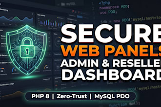 develop a highly secure, custom admin and reseller web panel in PHP 8