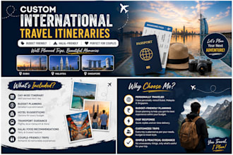 create a budget international travel itinerary