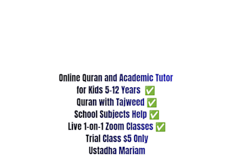 be your kids teacher for quran and school subjects online