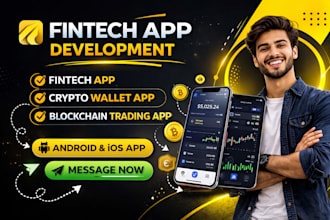 build fintech app, crypto wallet app, blockchain trading app fintech mobile app