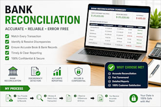 reconcile bank statements and fix accounting errors