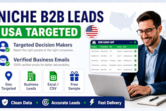 provide niche b2b lead list and geo targeted usa leads
