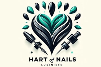 design cosmetics nail technician company business logo