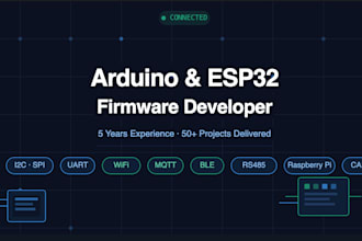 develop arduino, esp32 firmware for your embedded devices