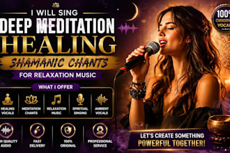 sing deep meditation and healing shamanic chants for relaxation