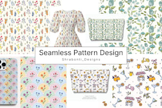 design premium seamless pattern and vector textile surface design