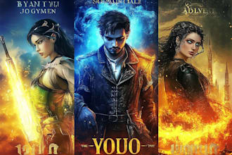 design fantasy book covers, kindle ebook kdp paperback cover design
