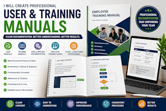 create professional user manuals and training guides