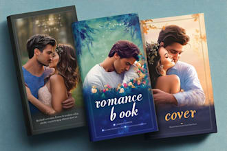do romance book cover, romance character design, art illustration, ebook cover