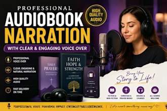 record professional audiobook narration and voice over for your book writer