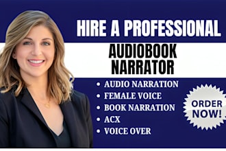 record professional audiobook narration and voice over for your book writer