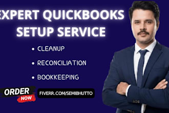 do bookkeeping, cleanup, reconciliation in quickbooks online