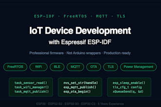 develop professional iot devices using esp idf and espressif framework