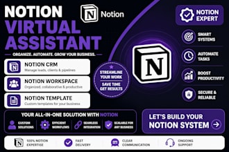 be notion virtual assistant dashboard setup notion template custom notion