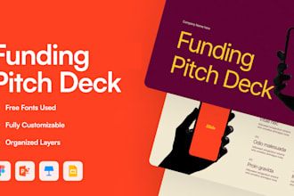 design seed funding pitch deck, vc investor slides for startup and fundraising