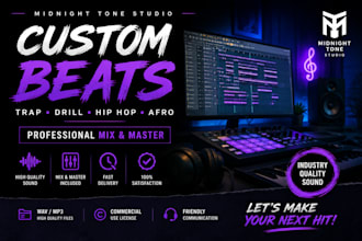 make a professional trap drill or hip hop beat