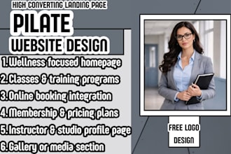 pilates studio website fitness studio website health and fitness website