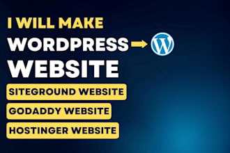 design website on bluehost godaddy siteground hostinger hostgator