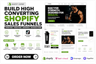 create shopify high converting dropshipping landingpage productpage sales funnel
